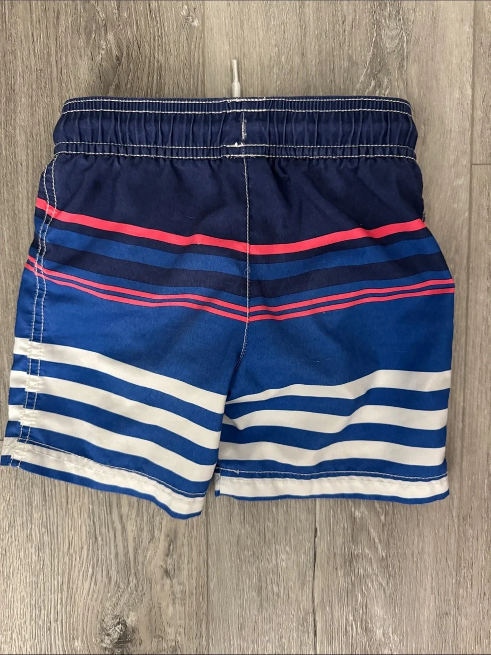 Carter's Kids Swim Trunks - Multicolor Fish Print + Blue Stripes Size 2T